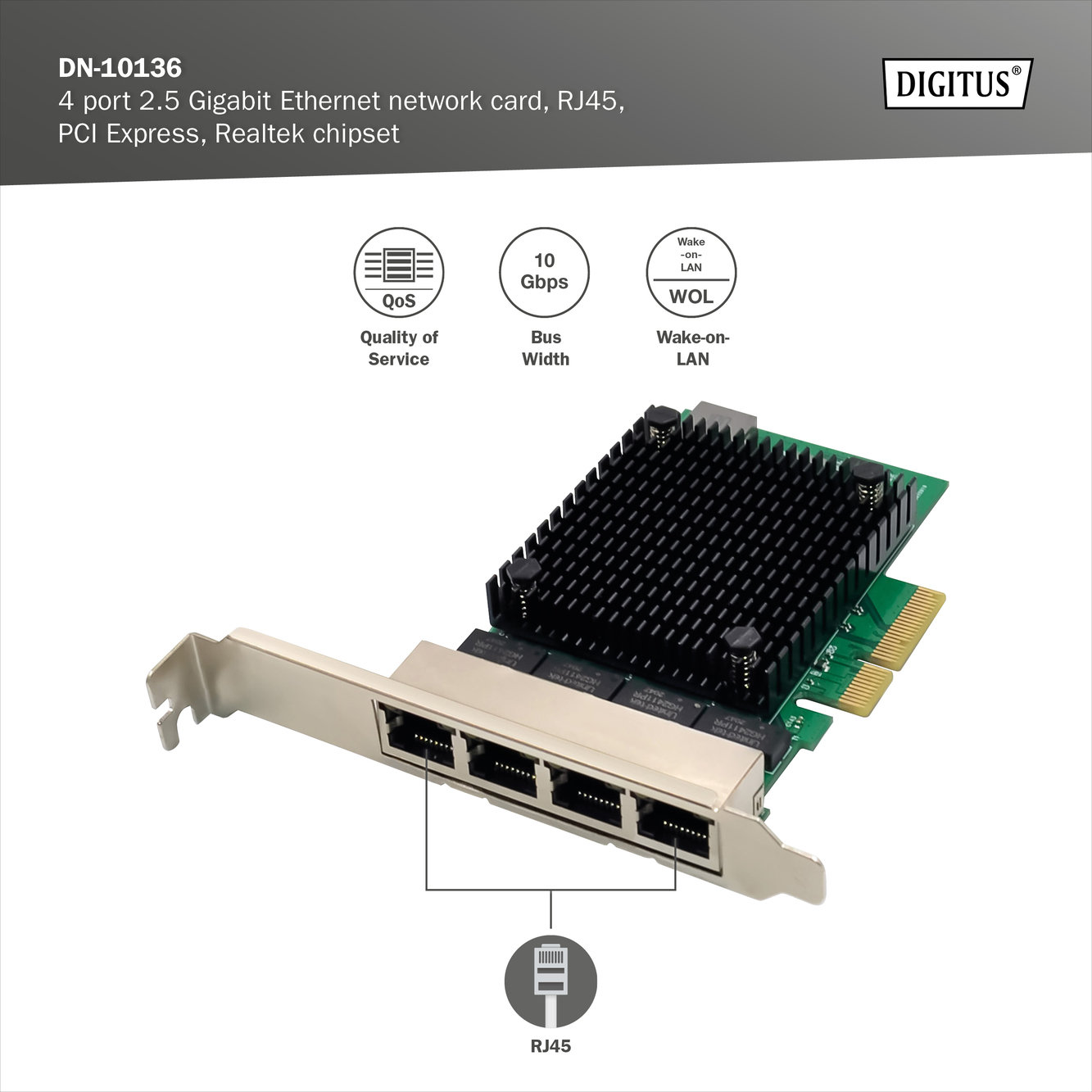 Digitus DN-10136 Quad-Port 2.5G Network Adapter