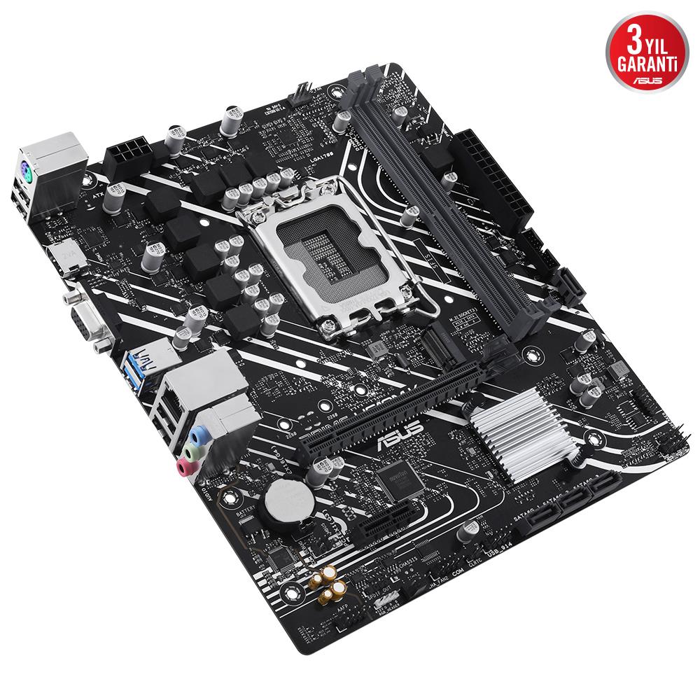 Asus Prime H610M-K ARGB Intel Soket LGA1700 DDR5 5600MHz mATX Gaming (Oyuncu) Anakart