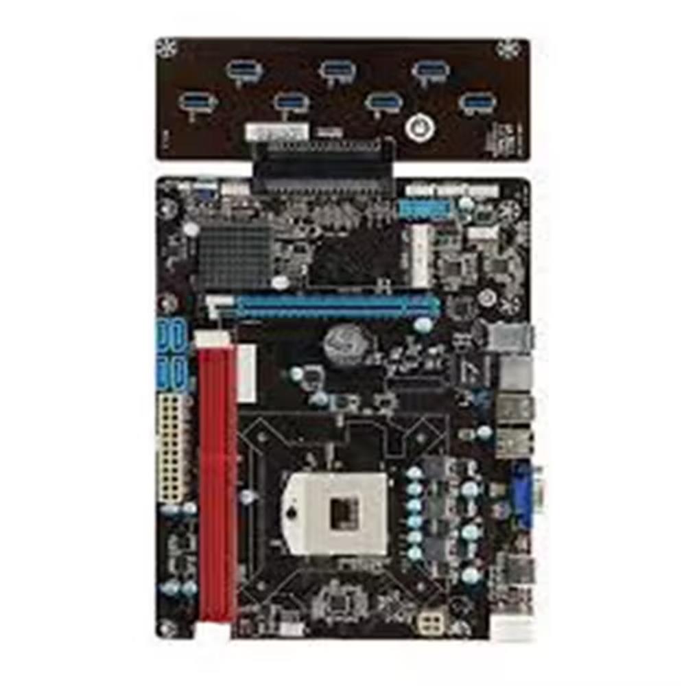 Esonic QS8-BTC Combo Intel Celeron Işlemcili HM65 1600 MHz DDR3 Soket 988 ATX 8li Mining Anakart