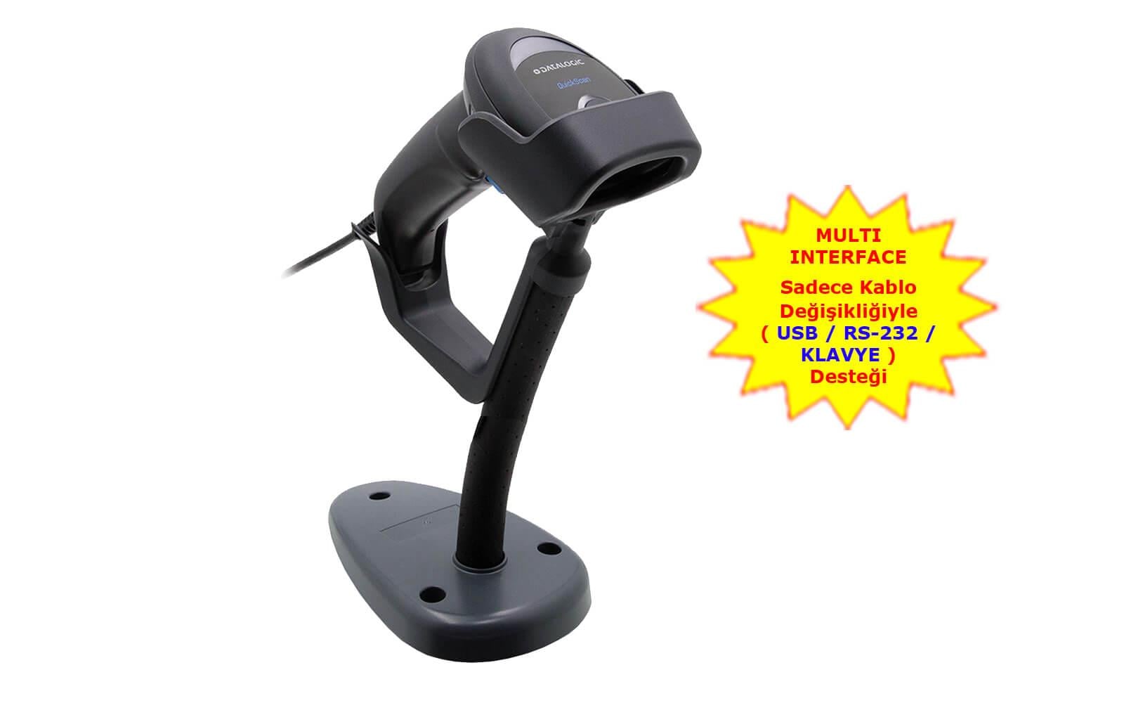 Datalogic Quickscan QD2590 Karekod Okuyucu Ayak, USB Bağlantılı