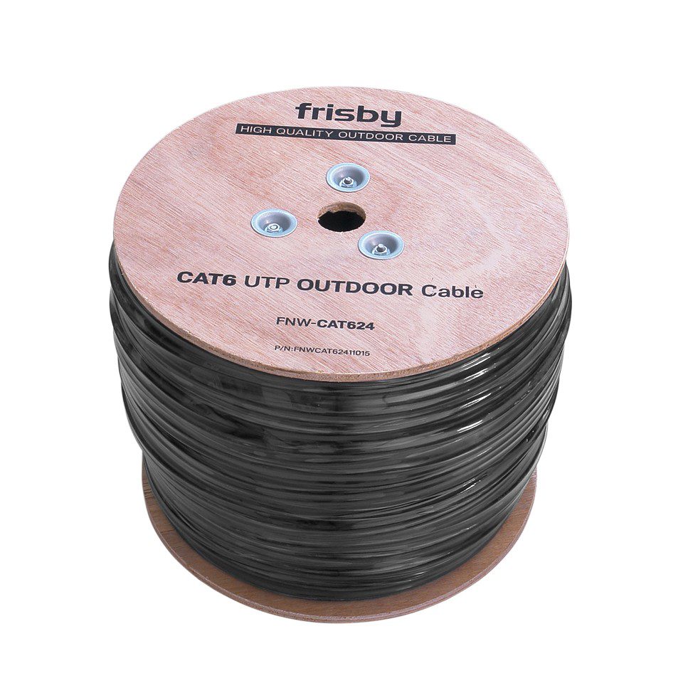 Frisby FNW-CAT624 CAT6 UTP 23AWG Outdoor Kablo Siyah (305m)