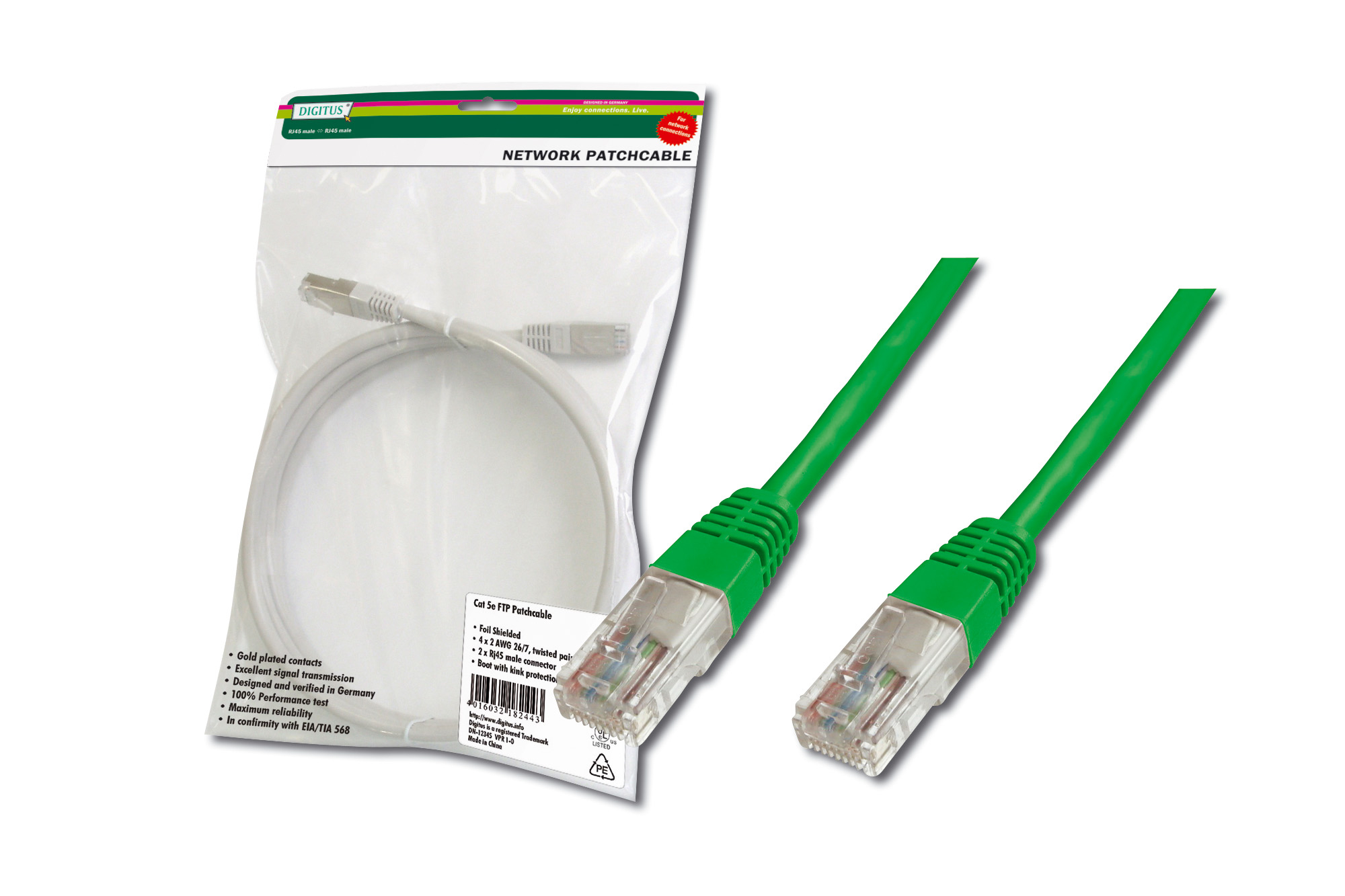 Digitus DK-1511-030/G Patch Kablo