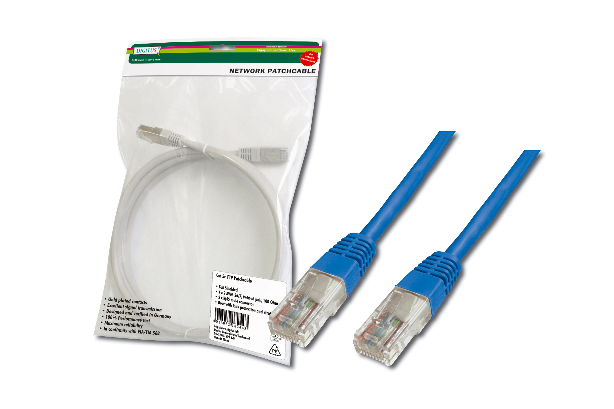 Digitus DK-1511-100/B Patch Kablo