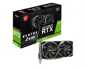 MSI Geforce RTX 3050 Ventus 2X XS 8G OC GDDR6 HDMI DP DVI 128Bit Ekran Kartı