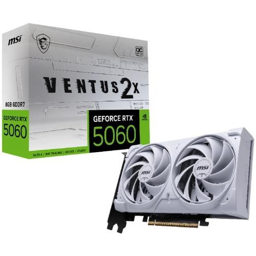 MSI VGA Geforce RTX 5060 8G Ventus 2X OC White 8GB GDRR7 3xDP/1xHDMI 128B DX12