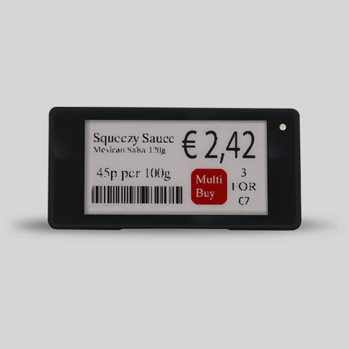 2.13 İnç ELEKTRONİK RAF ETİKETİ SİYAH KASA