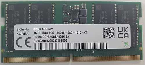 16GB Hynix DDR5 5600MHz Ecc UDIMM Sunucu Bellek