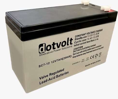 Dotvolt VOLT [SC7-12] 12V 7Ah Ups Tip Akü [Alarm Aküsü]