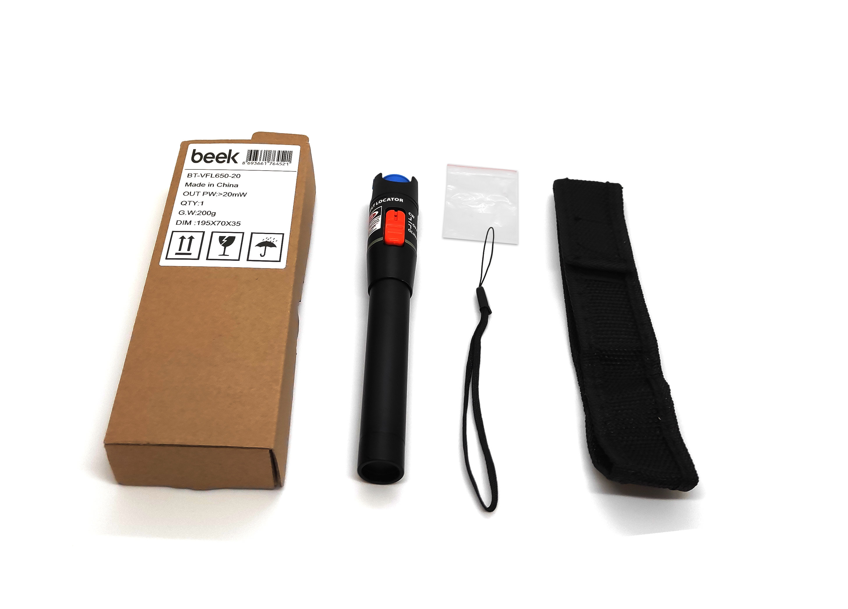 BEEK BT-VFL650-20 Kalem Tip Fiber Kablo Hata Tespit Cihazı