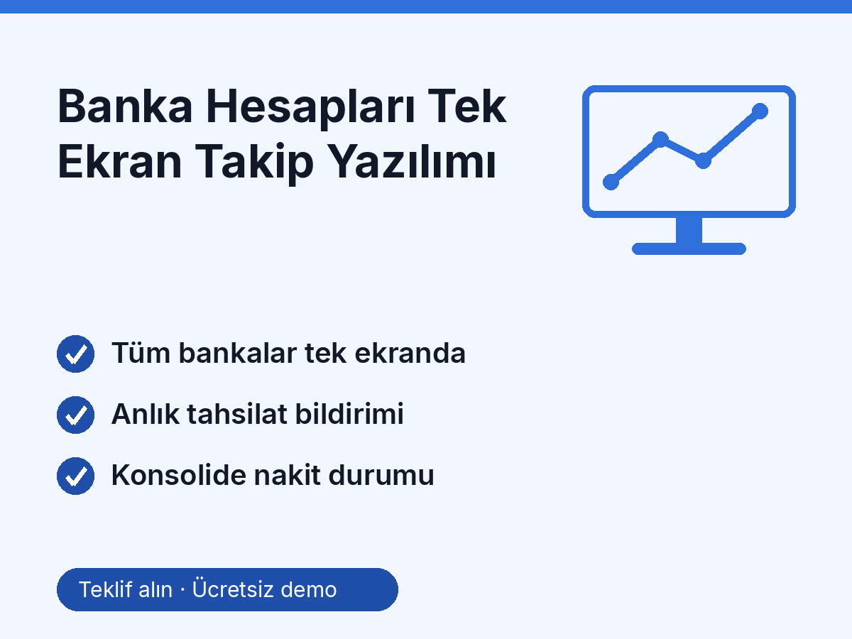 Banka Hesapları Tek Ekran Takip Yazılımı