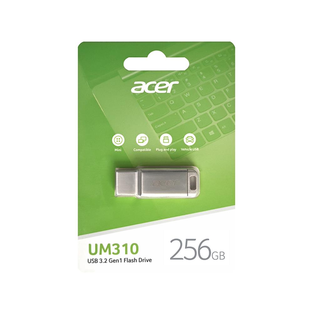 Acer 256GB USB3.2 UM310-256GB Metal Flash Bellek (115/90 MB/s) Okuma/Yazma