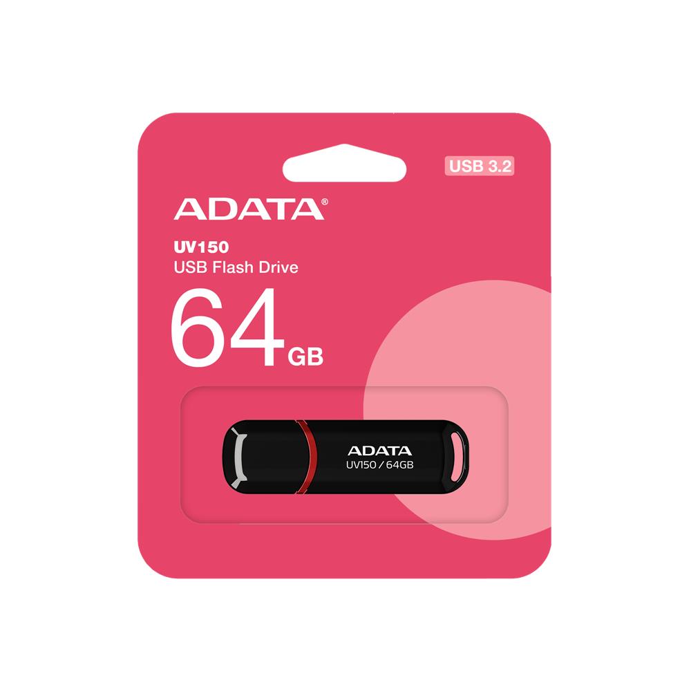 ADATA UV150-64GB USB3.2 Gen1 Black Flash Bellek