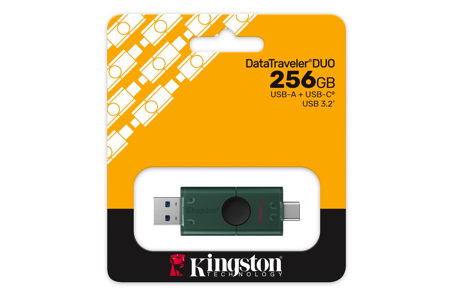 Kingston DTDEG2/256GB 256GB USB-A + USB-C 3.2 Gen 1 DataTraveler DuoG2 Flash Bellek