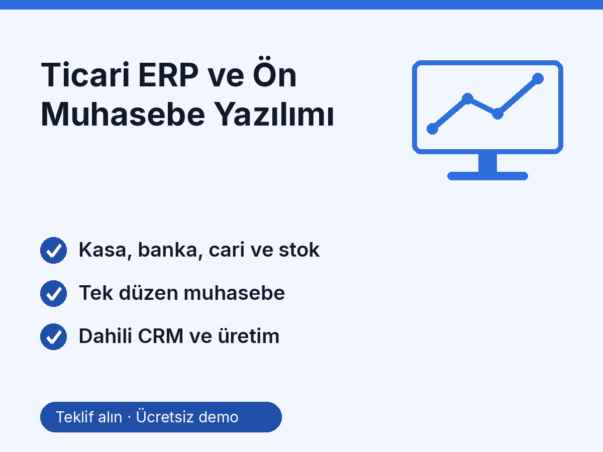 Ticari ERP ve Ön Muhasebe Yazılımı