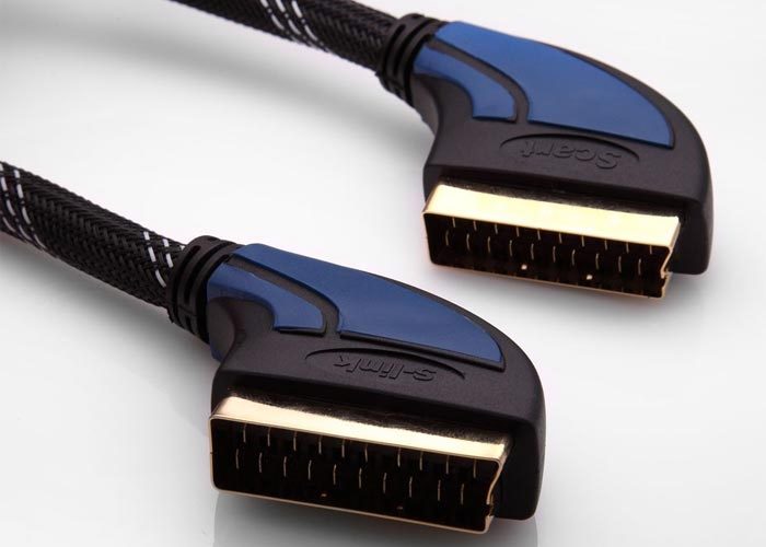 S-link SLX-935 SCART 2M Gold+Kılıflı Kablo