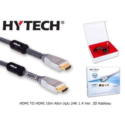 Hytech HY-HDM1 1.5M Altınuçlu 24K 1,4 Ver. 3D HDMI Kablo