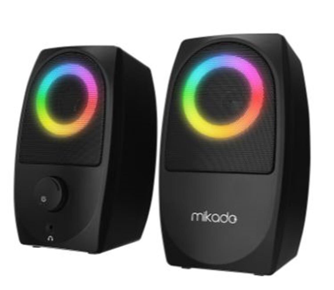 Mikado MD-90R 2.0 5W * 2 Siyah Bluetooth RGB 2.0 Gaming Speaker