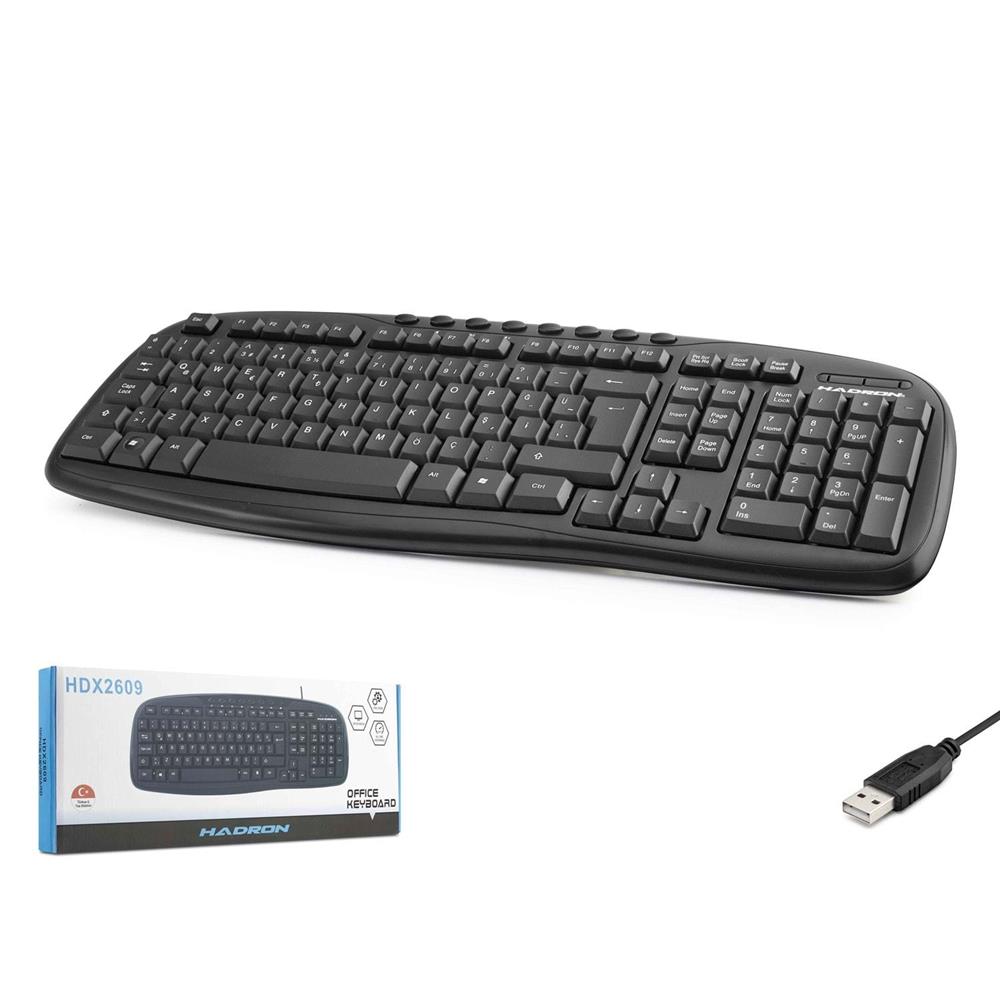 Hadron Hdx2609 Kablolu Multimedia Klavye Q Siyah