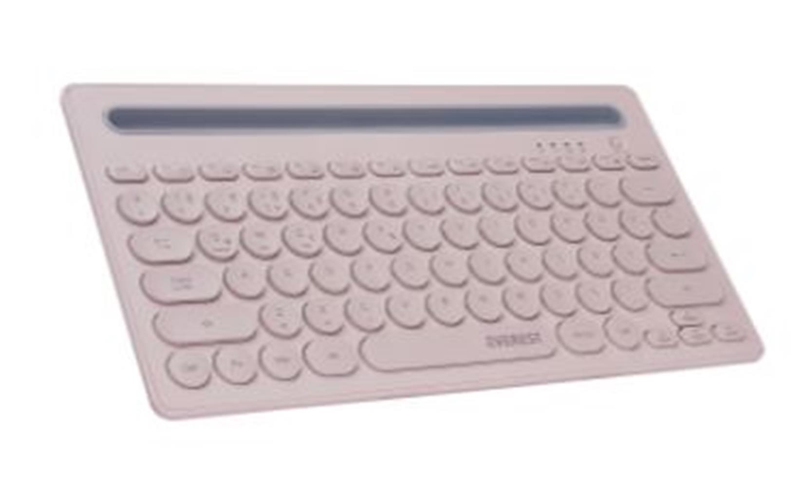 Everest KB-BT84 Pembe/Gri Bluetooth Ultra İnce+Şarjlı Q Mac/Win/Android/Ios Uyumlu Kablosuz klavye