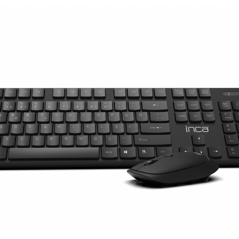 İnca IWS-537 Wireless Slim Design Soft Touch Q Keyboard Mouse Set
