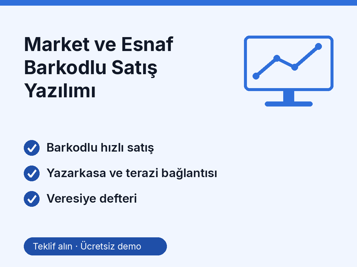 Market ve Esnaf Barkodlu Satış Yazılımı