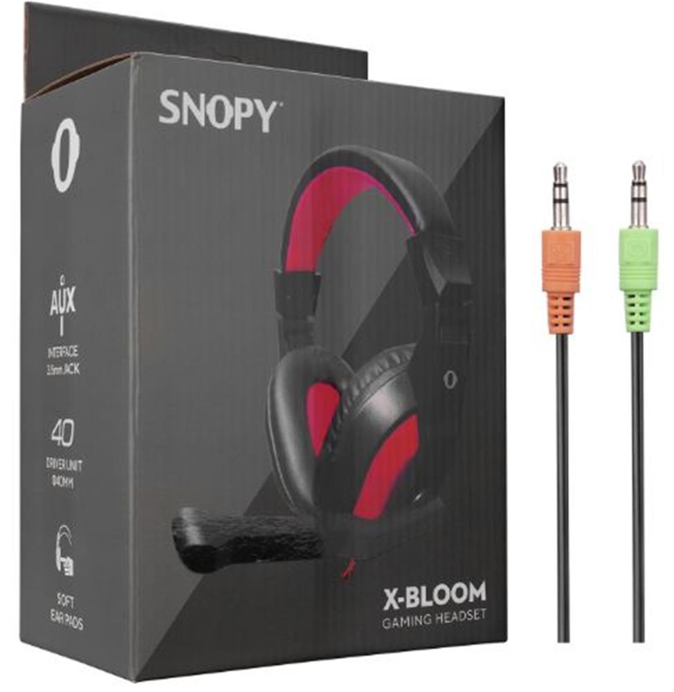 Snopy SN-633 X-BLOOM Siyah/kırmızı Kulak Üstü Gaming Oyuncu Mikrofonlu Kulaklık