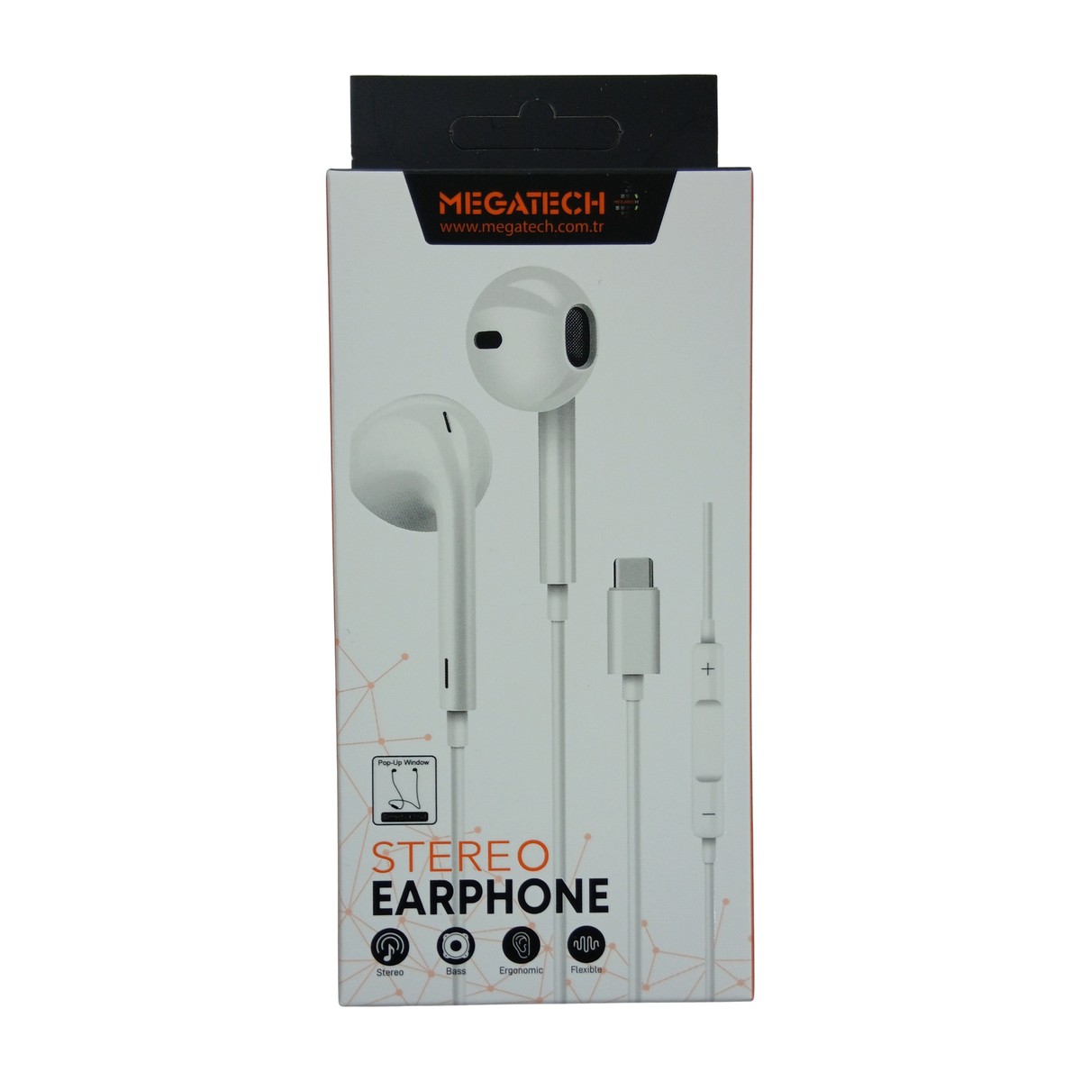 Megatech Type-C Kablolu Kulakiçi Stereo Kulaklık
