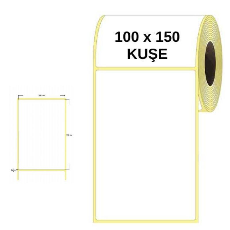 Etiket Kuşe 100 x 150 250 Sarım