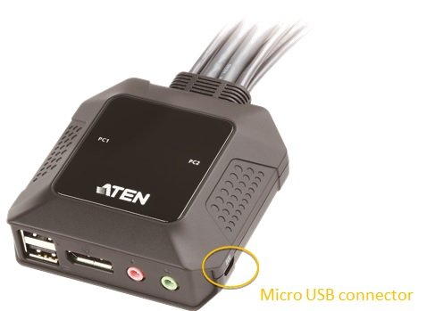 Aten CS22DP 2 Port USB DisplayPort KVM Switch