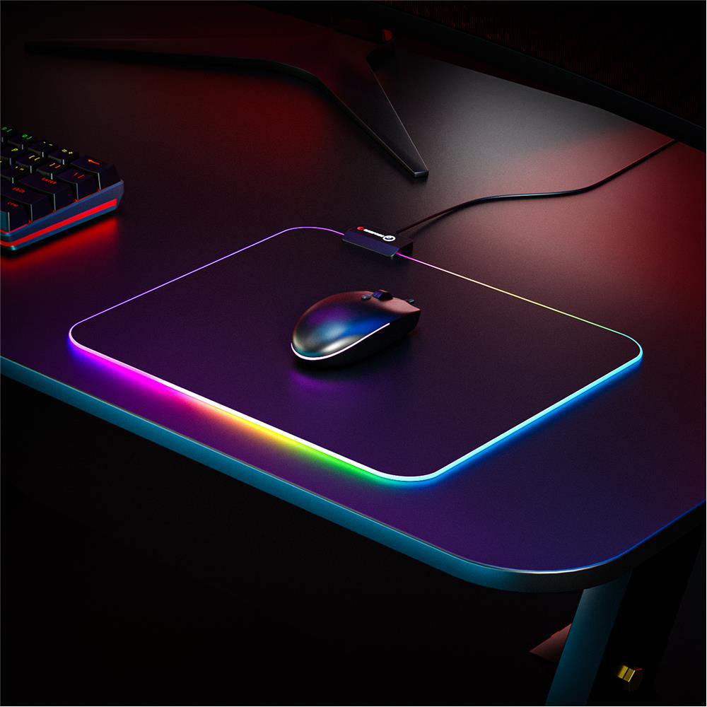 Rampage Pulsar MP-21 Siyah 252*328*3mm RGB Ledli Gaming Mouse Pad