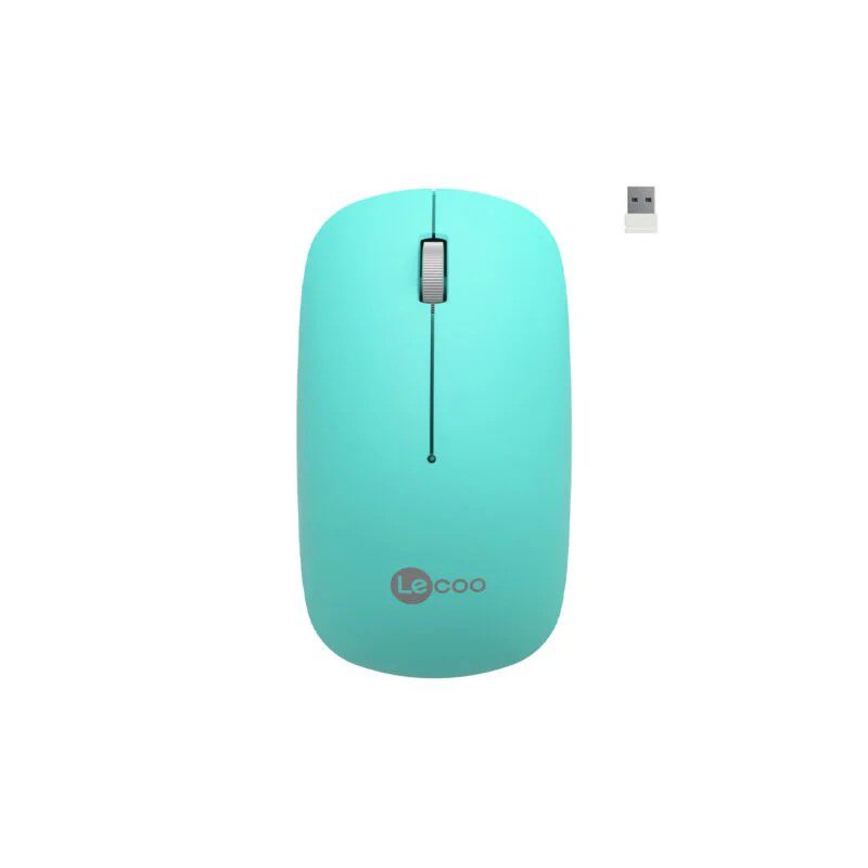 Lenovo Lecoo WS214 Kablosuz 1200DPI 3 Tuşlu Optik Mouse Turkuaz