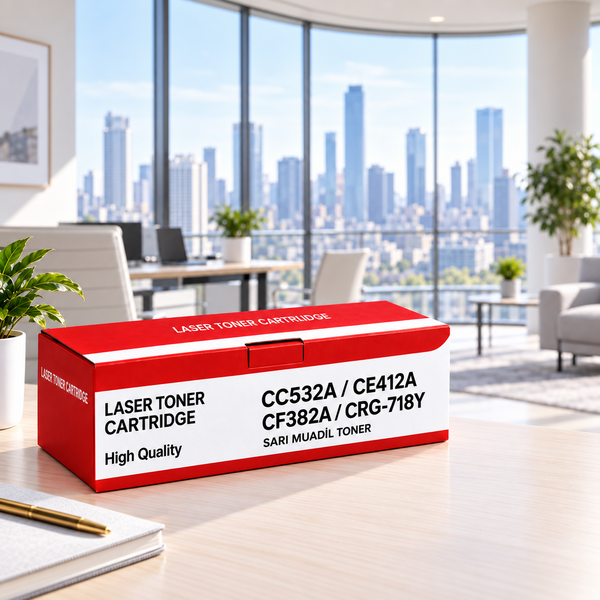 Yugubi Hp Cc532A / Ce412A / Cf382A / Canon Crg-718Y Sarı Muadil Toner 2.8k - Kolisi 30 Ad