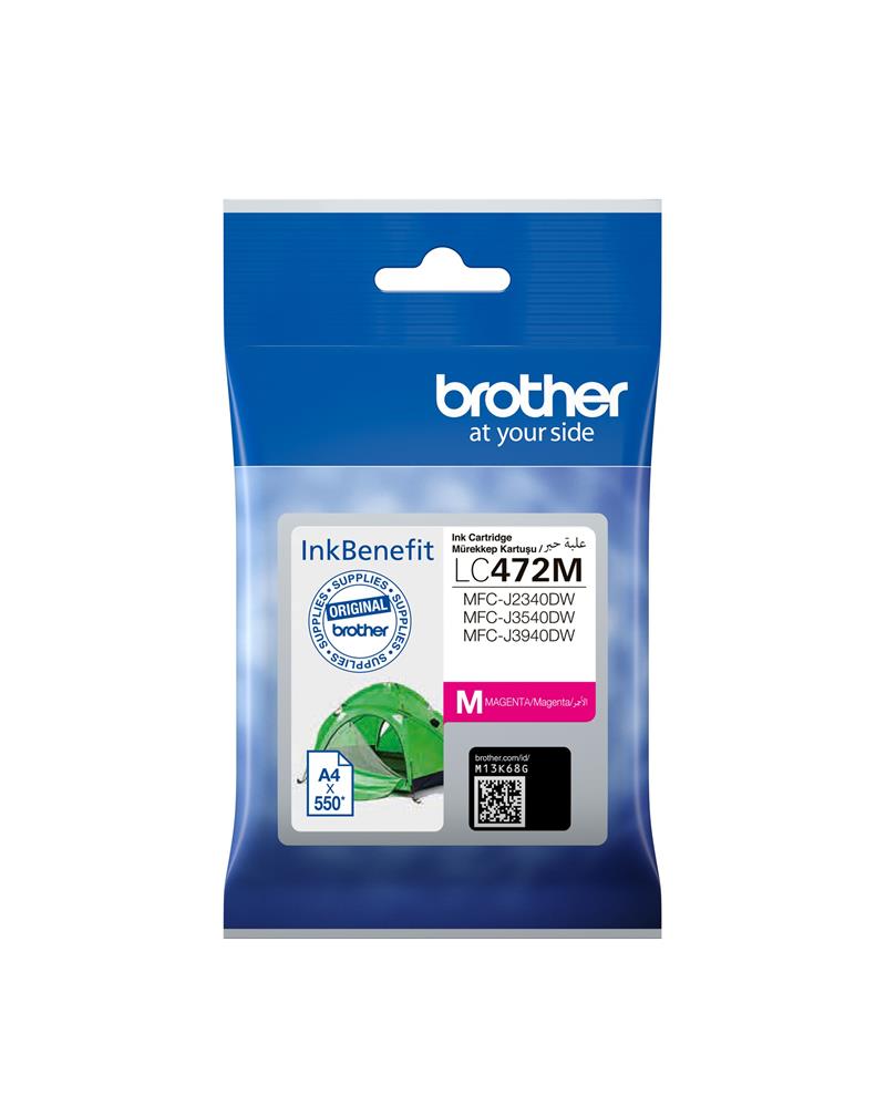 Brother LC472M Magenta Kırmızı 550 Sayfa Kartuş MFC-J2340/J3540/J3940