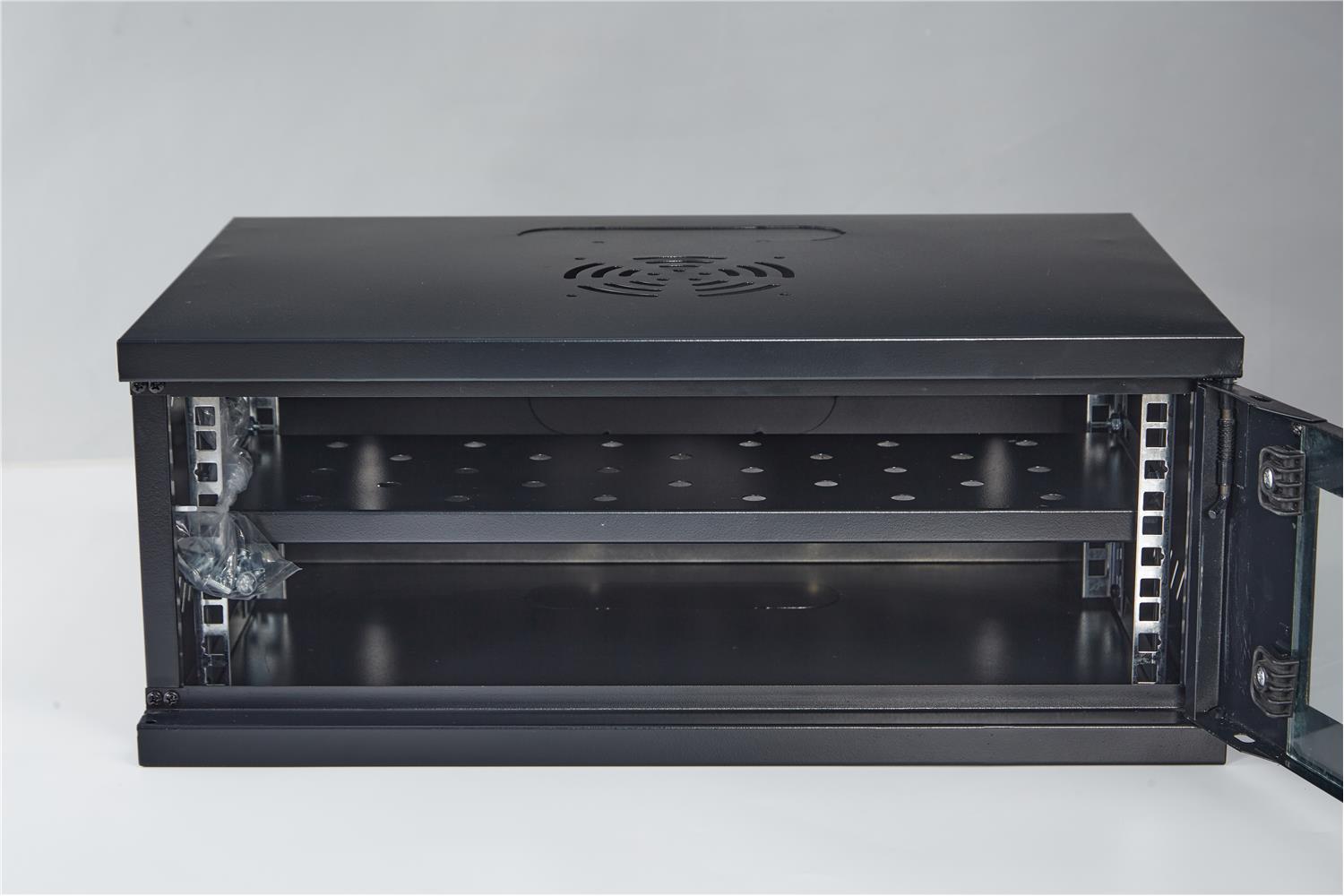 Racksan SE-6407S 7U Duvar Tipi Kabinet (350*530*400) Raf+Fan+Priz