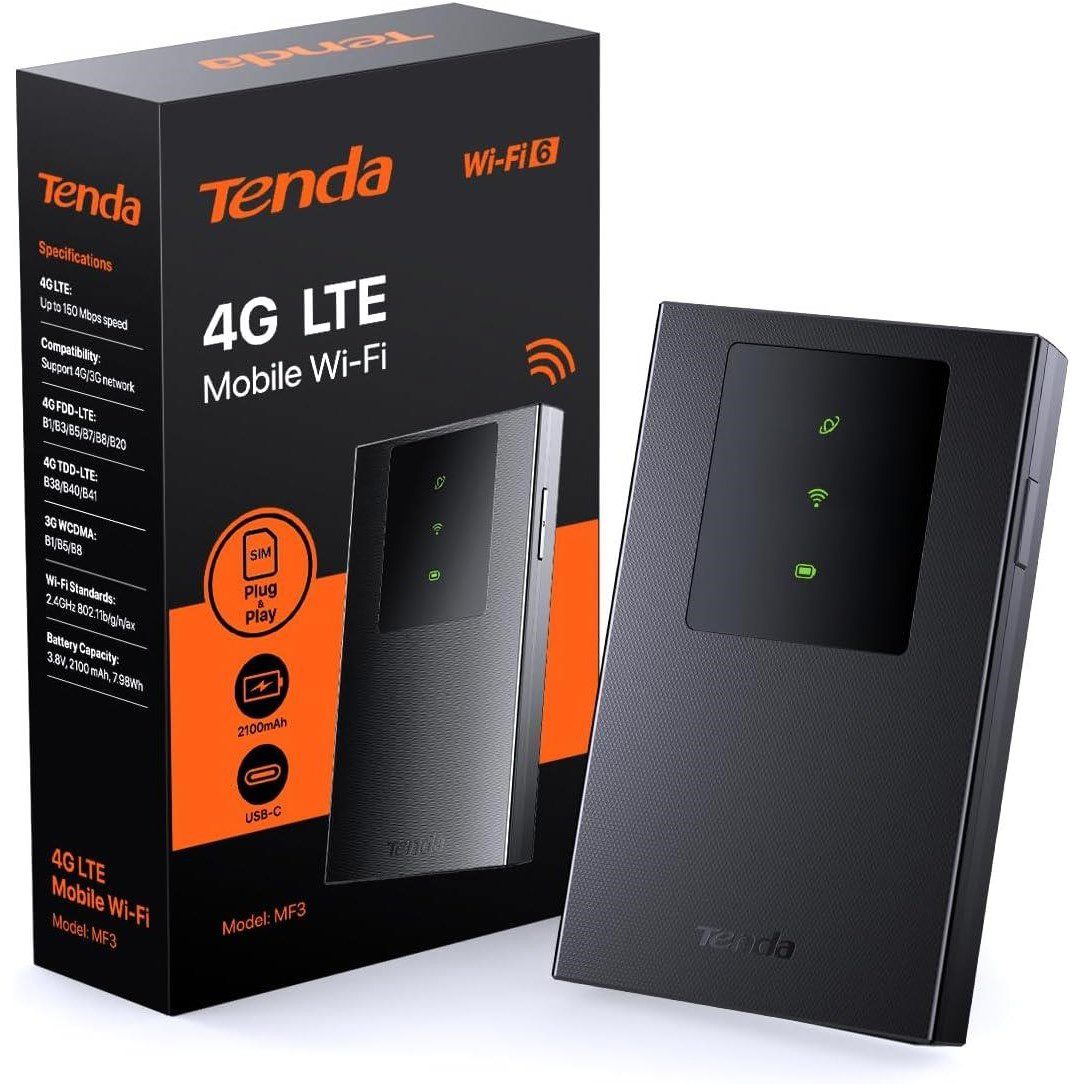 Tenda MF3 4G LTE WiFi6 Bataryalı Taşınabilir Mobil Router