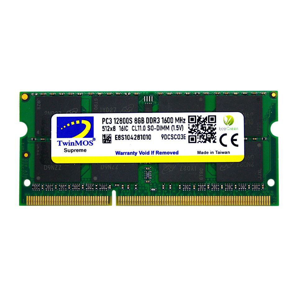 8GB TwinMOS DDR3 1600MHz (MDD38GB1600N) 1.5V Notebook Ram