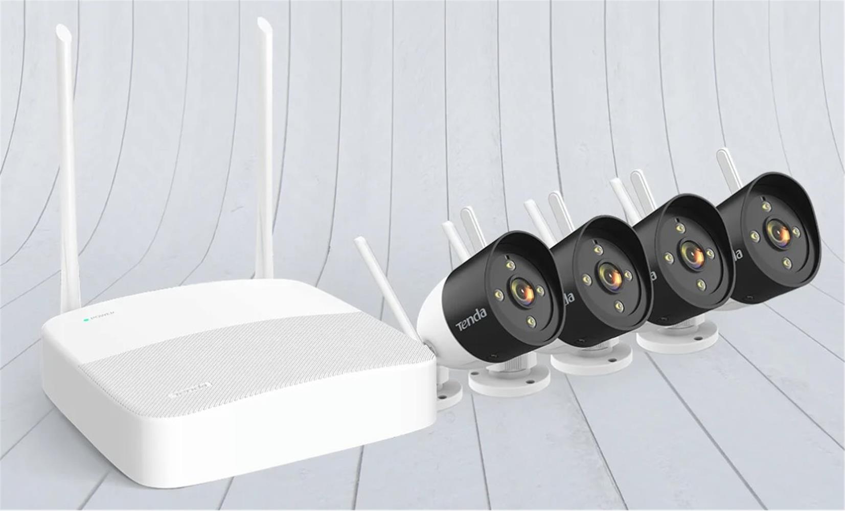 Tenda K4W-3TC 4 Kanal NVR Kayıt Cİhazı + 4 Adet Outdor Ip Wifi Bullet Kamera Set