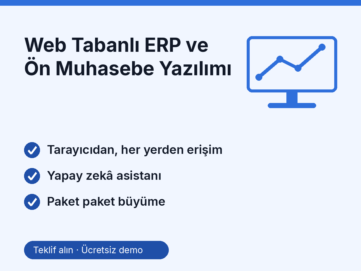 Web Tabanlı ERP ve Ön Muhasebe Yazılımı