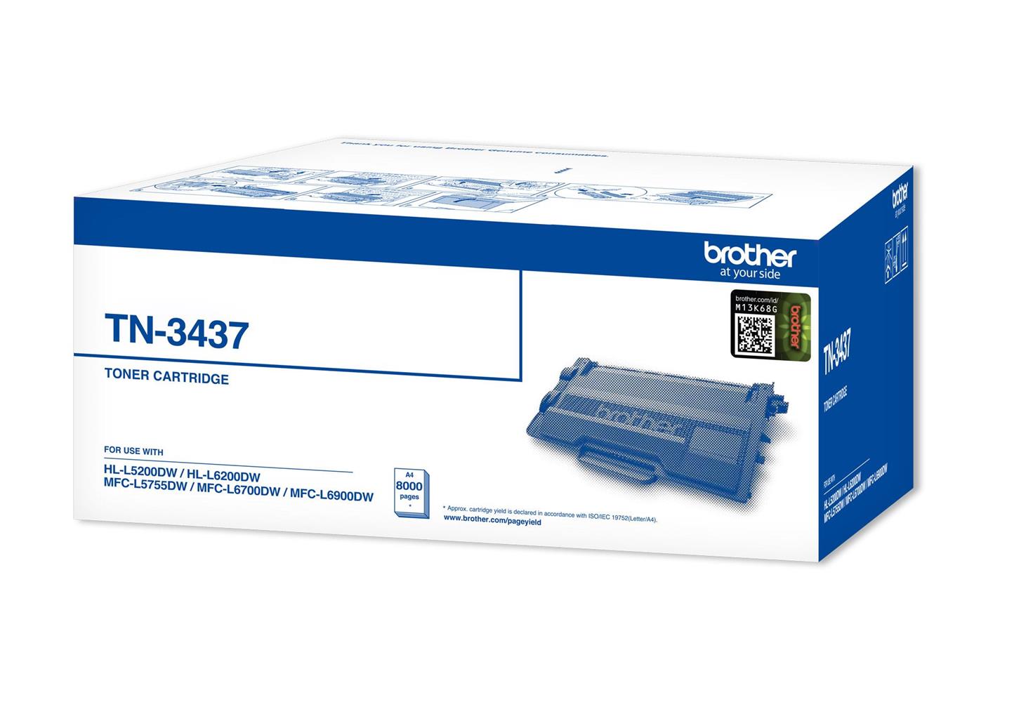 Brother TN-3437 8.000 Sayfa Black Siyah Toner HL-L5100 HL-L5200DW HL-L6200DW