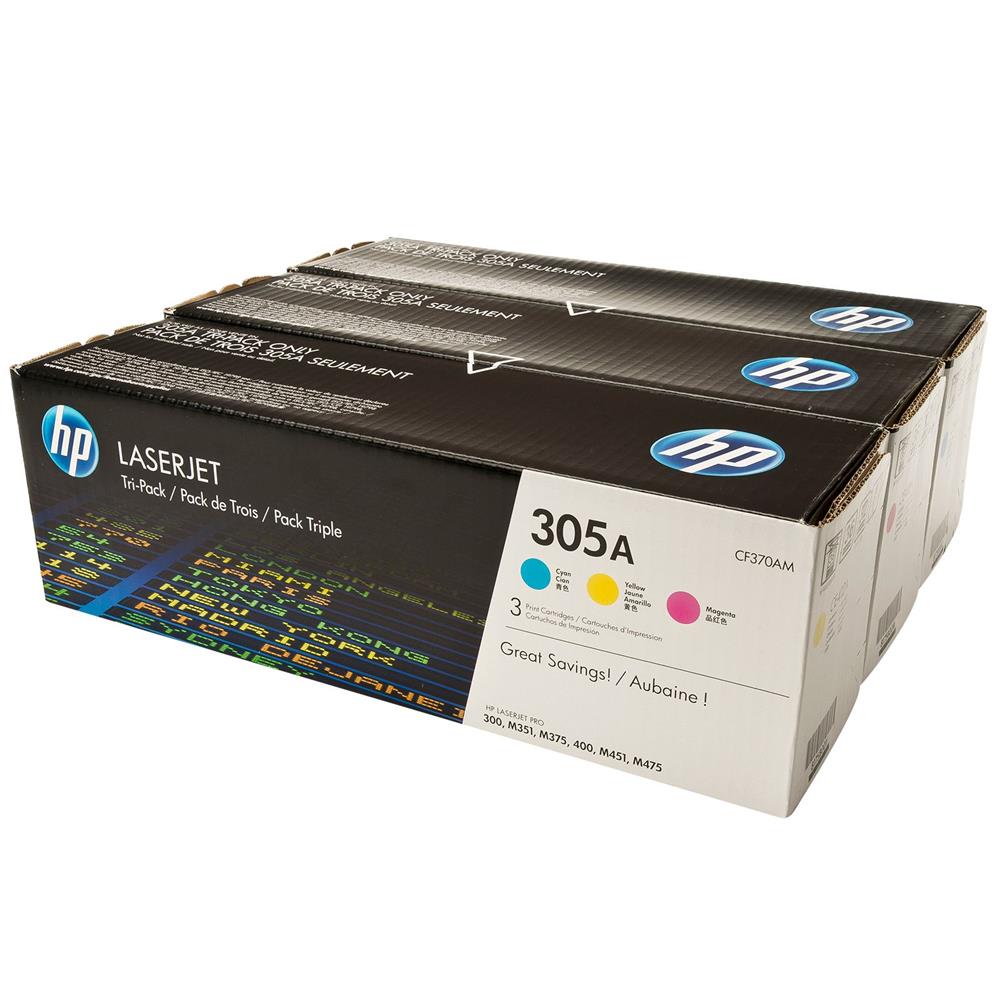 HP 305A Mavi/Kırmızı/Sarı 3lü Takım Toner CF370AM CE411A/CE412A/CE413A