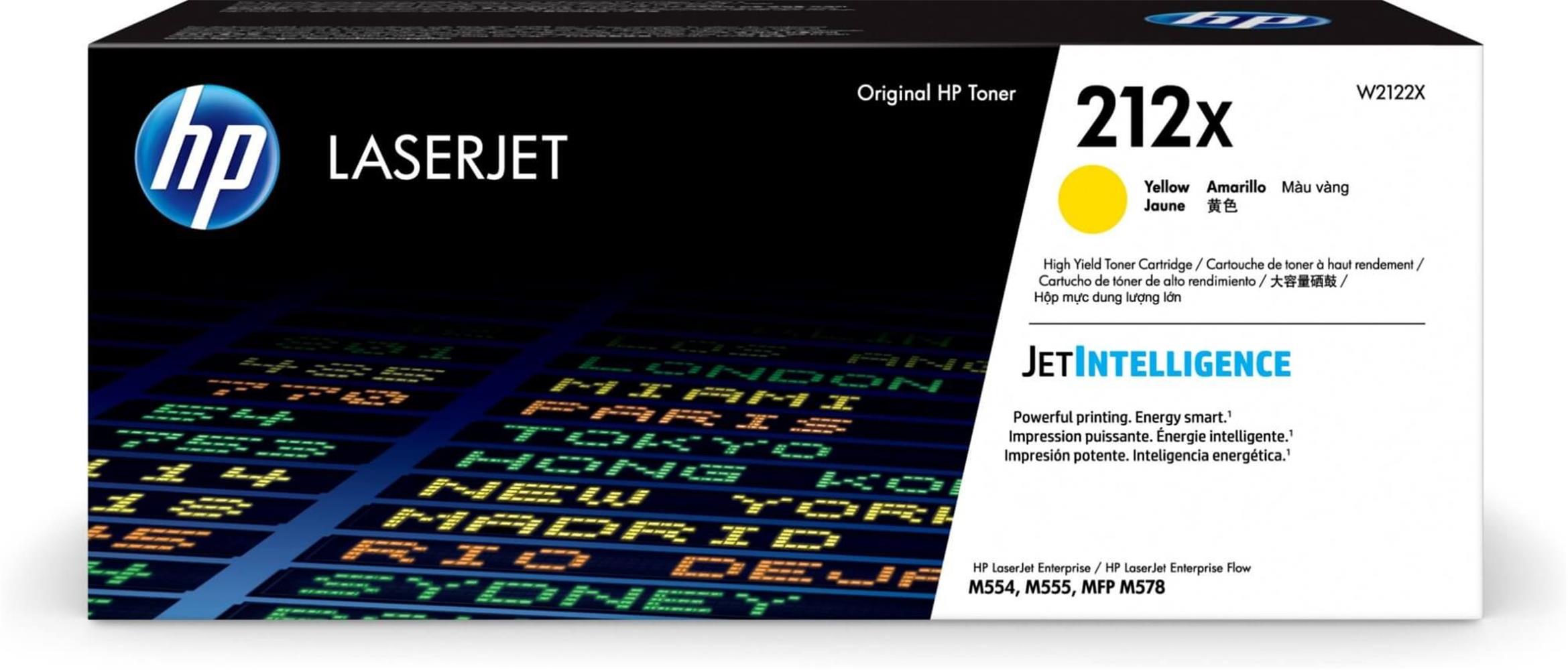 HP 212X Yellow Yüksek Kapasite Toner W2122X