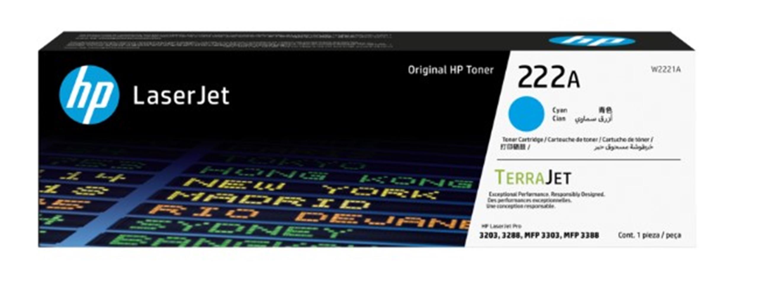 HP 222A Cyan Mavi 1.200 Sayfa Toner W2221A