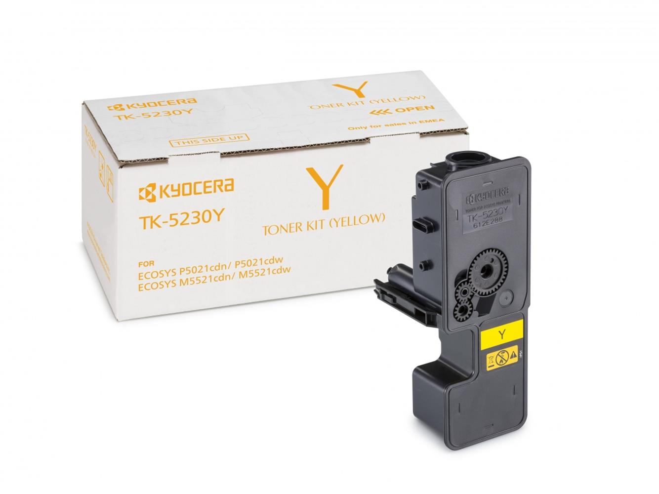 Kyocera TK-5230Y Yellow Sarı Orjinal Fotokopi Toneri Ecosys M5521cdn/5521cdw P5021cdn/5021cdw 2.200