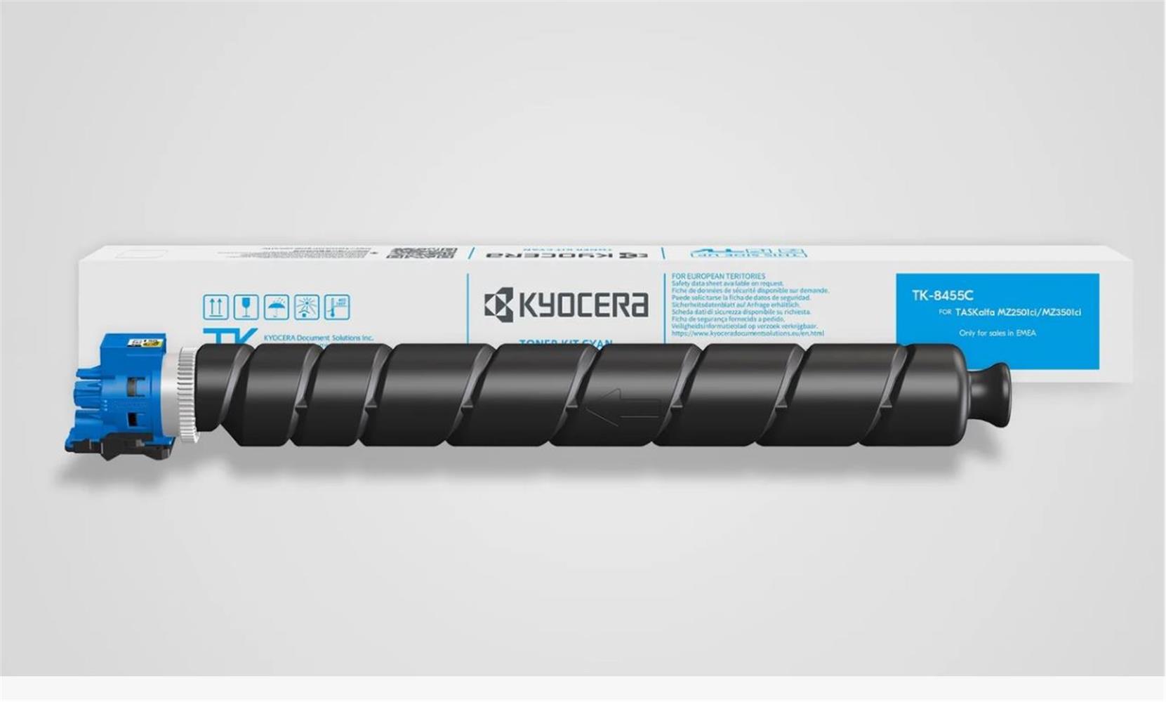 Kyocera TK-8455C Cyan Mavi Orjinal Fotokopi Toneri TASKalfa MZ2501ci / MZ3501ci 12.000 Sayfa