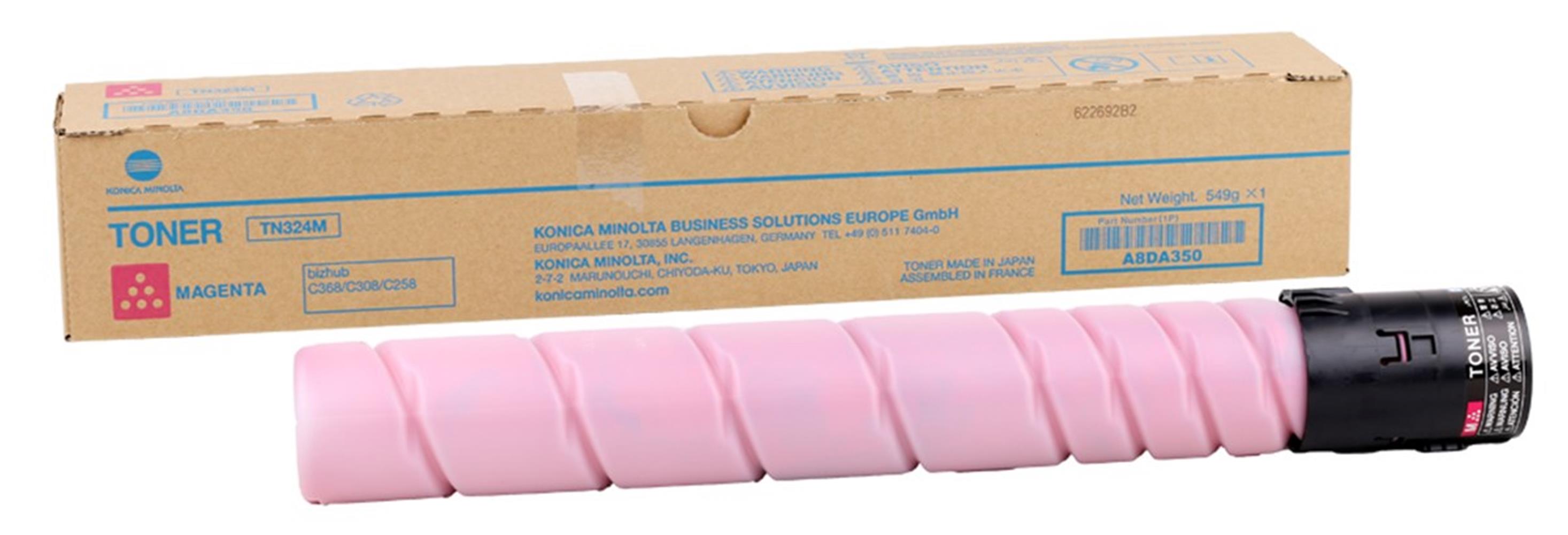 Konica Minolta TN-324M Magenta Kırmızı Orjinal Fotokopi Toneri Bizhup C258/308/368 26.000 Sayfa