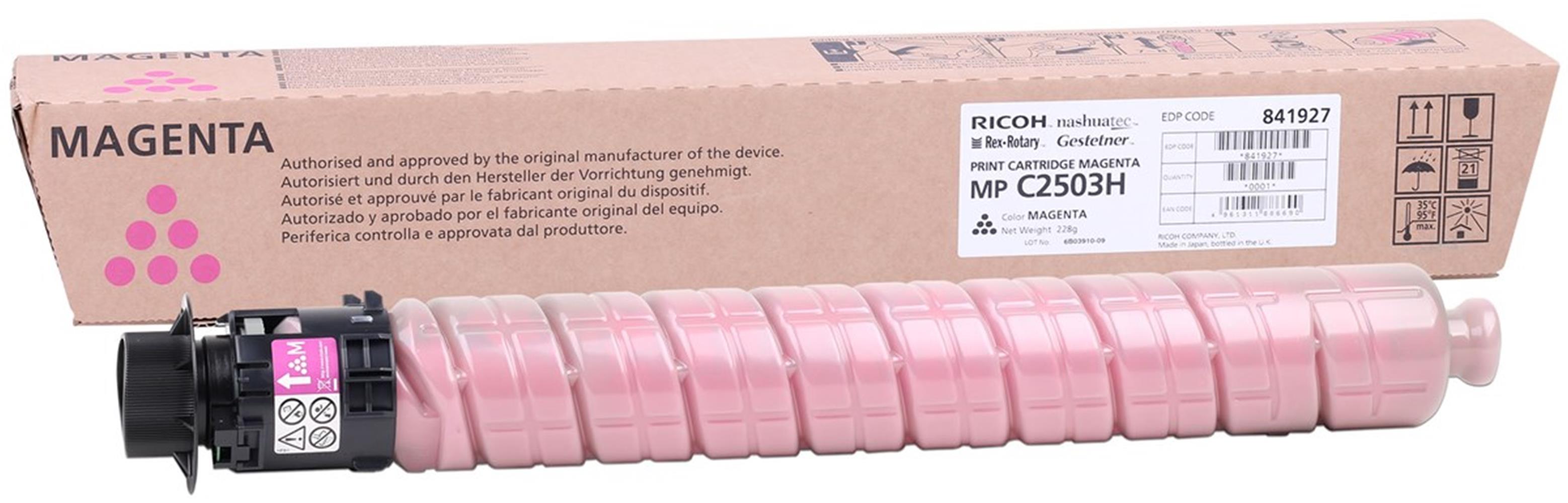 Ricoh MP C2503MH Magenta Kırmızı Orjinal Fotokopi Toneri MP C2003/2004/2011/2504 9.500 Sayfa