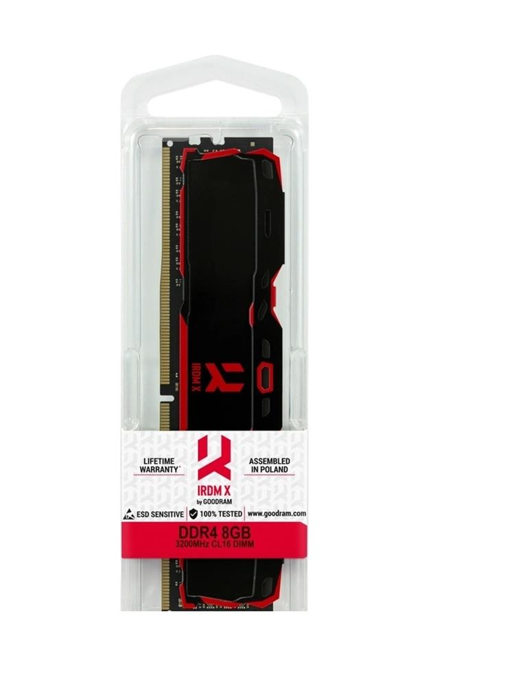 Goodram 8GB 3200MHz DDR4 CL22 1.1V IR-X3200D464L16SA/8G Soğutuculu Kutulu Pc Bellek