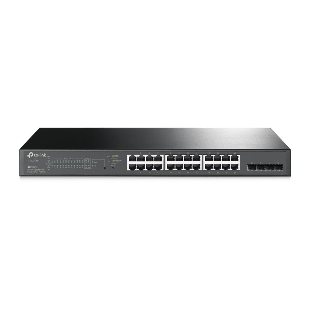 Omada Tp-Link TL-SG2428P 24 Port 10/100/1000 Poe+ Switch 4 Port SFP Çelik Kasa Rack Mount