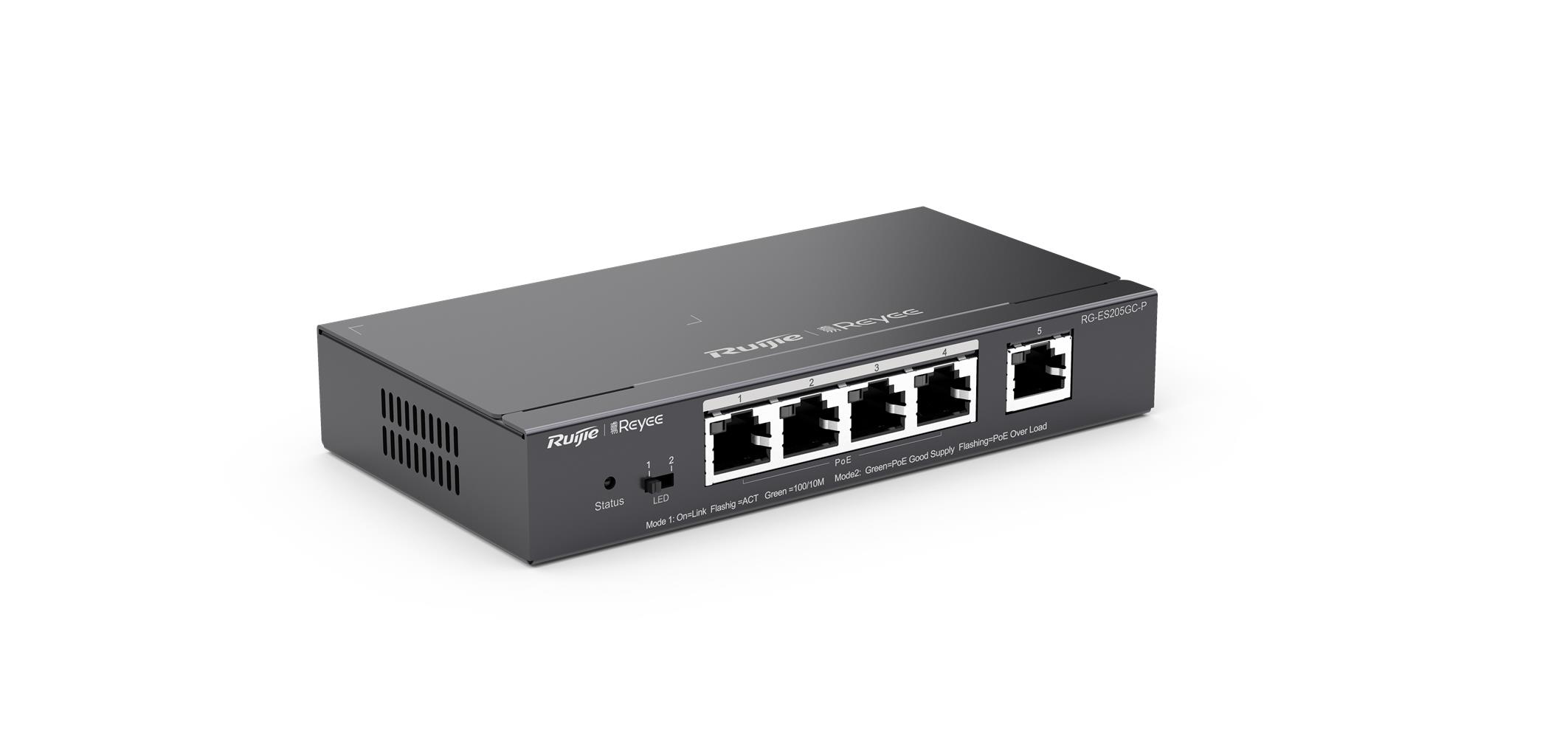 Ruijie-Reyee RG-ES205GC-P 5 Port 10/100/1000 Gigabit 4 Port Poe Yönetilebilir 54W