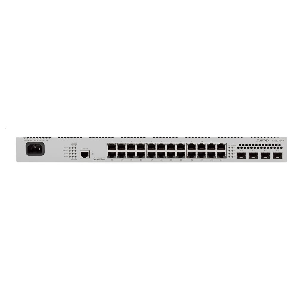 Eltex MES2324P 24 Port GigE PoE 380W + 4x10G SFP+ L2+ Ethernet Access Switch